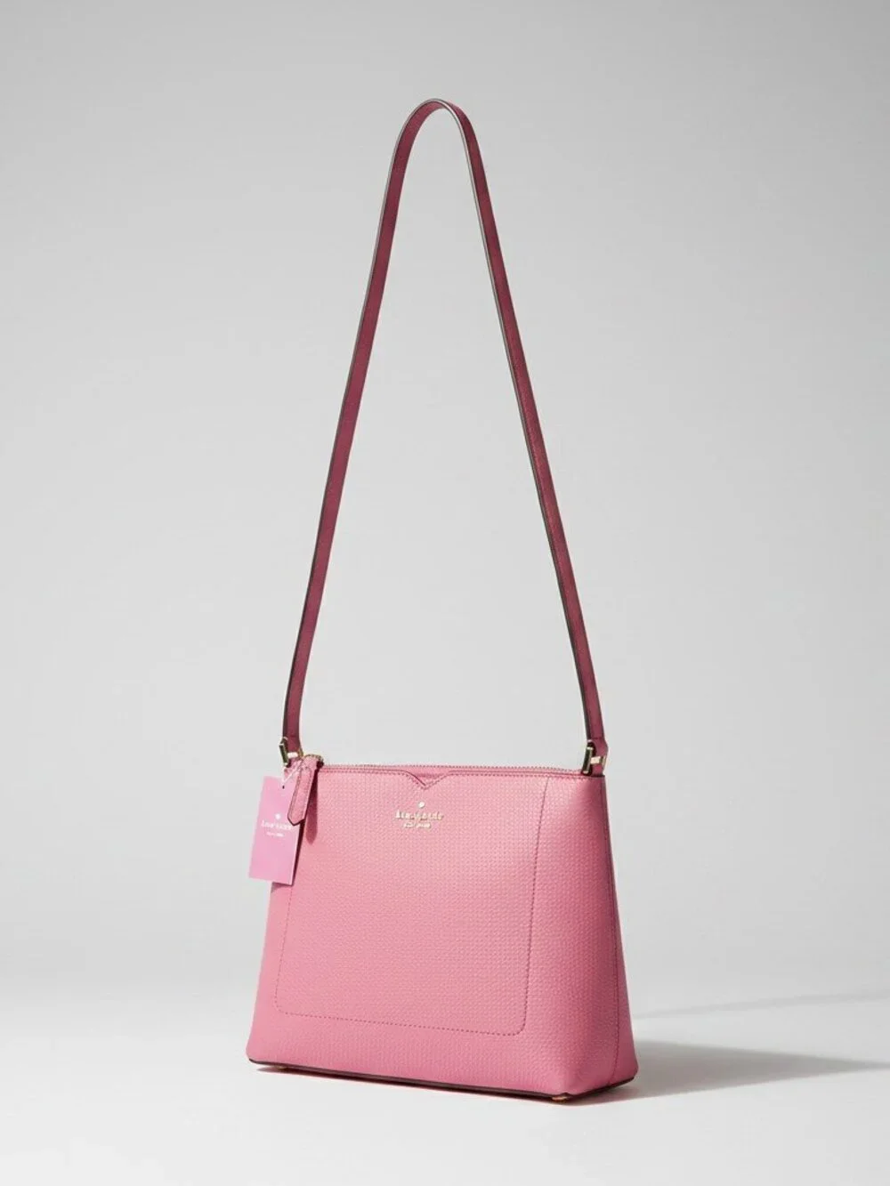 Kate Spade Harlow Crossbody Bag Bright Blox Pink Pebbled Leather NWT